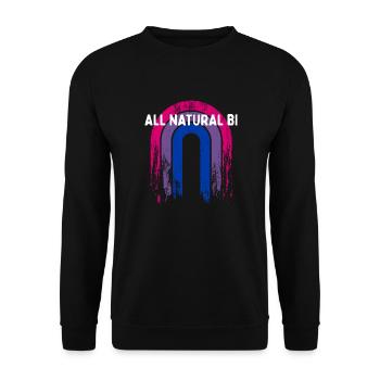 All Natural Bi Bisexuel LGBTQ Bi Pride LGBT - Sweat-shirt Unisexe - noir - Devant - Alina (178cm) & Michal (187cm)