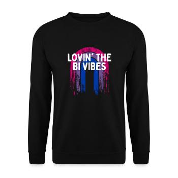 Lovin' the Bi Vibes Bisexuel LGBTQ Bi Pride LGBT - Sweat-shirt Unisexe - noir - Devant - Alina (178cm) & Michal (187cm)