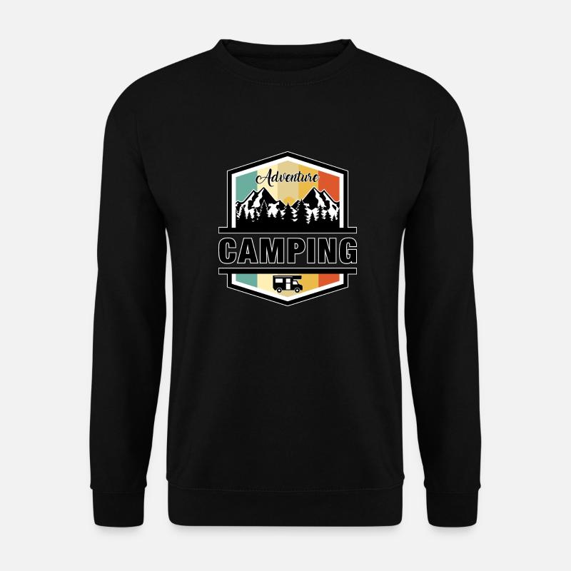 Camping - Unisex Pullover - Schwarz