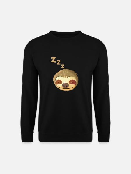 Sleeping Sloth Face - Unisex Sweatshirt - black