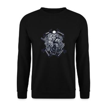 Partnerlook Design From our first meeting - Unisex Sweatshirt - black - Front - Alina (178cm) & Michal (187cm)
