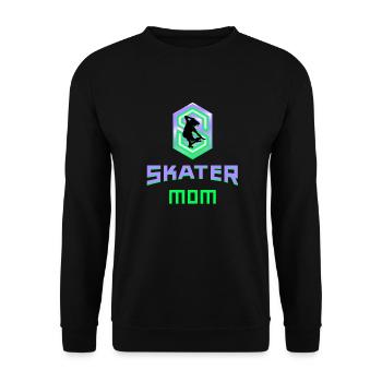 Skater Mom Mama Mother Skatboard cool gift idea - Unisex Sweatshirt - black - Front - Alina (178cm) & Michal (187cm)
