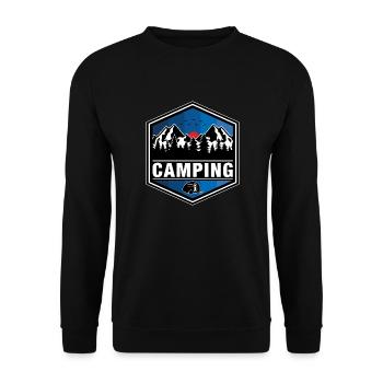 Camping - Unisex Sweatshirt - black - Front - Alina (178cm) & Michal (187cm)