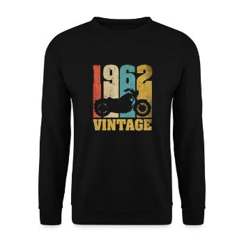 1962 Né anniversaire motard moto cadeau - Sweat-shirt Unisexe - noir - Devant - Alina (178cm) & Michal (187cm)