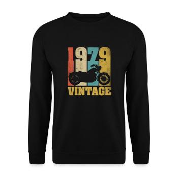 1979 Né anniversaire motard motard cadeau - Sweat-shirt Unisexe - noir - Devant - Alina (178cm) & Michal (187cm)