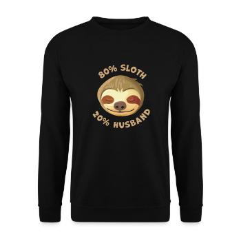 Schönes Geschenk für den faulen Ehemann zum Beispiel - Unisex Pullover - Schwarz - Vorne - Alina (178cm) & Michal (187cm)