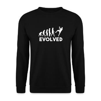 Évolution du handball - Sweat-shirt Unisexe - noir - Devant - Alina (178cm) & Michal (187cm)