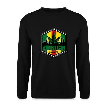 Cannabis - Unisex Pullover - Schwarz - Vorne - Alina (178cm) & Michal (187cm)
