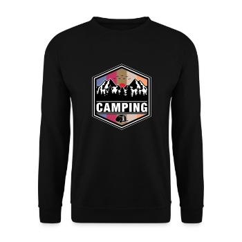 Camping - Unisex Pullover - Schwarz - Vorne - Alina (178cm) & Michal (187cm)
