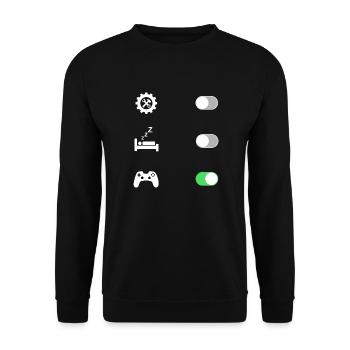 icon work sleep gambling - Unisex Sweatshirt - black - Front - Alina (178cm) & Michal (187cm)