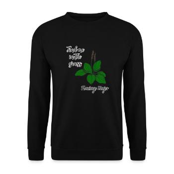 Find me in the grass... broad-leaved goby - Unisex Sweatshirt - black - Front - Alina (178cm) & Michal (187cm)