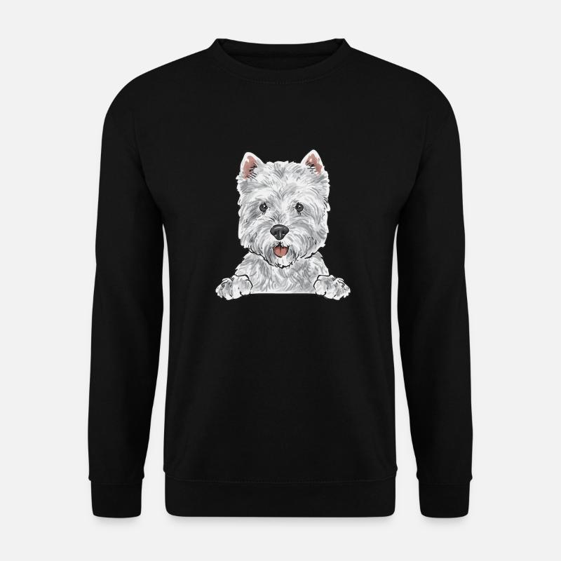 West Highland White Terrier Westie - Unisex Pullover - Schwarz