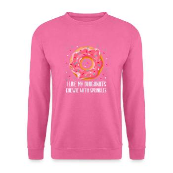 J’aime mes beignets moelleux avec des paillettes - Sweat-shirt Unisexe - rose - Devant