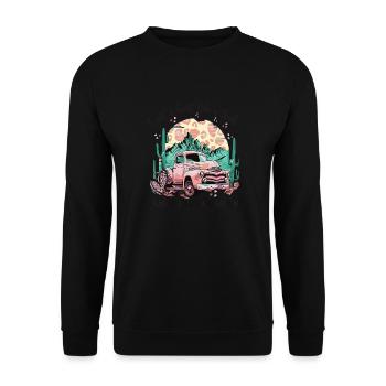 I Got A Heart Like a Truck - Unisex Sweatshirt - black - Front - Alina (178cm) & Michal (187cm)
