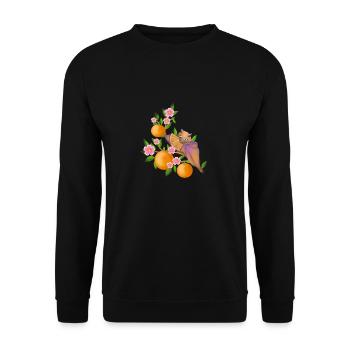 Flying fox with ripe fruits oranges - Unisex Sweatshirt - black - Front - Alina (178cm) & Michal (187cm)