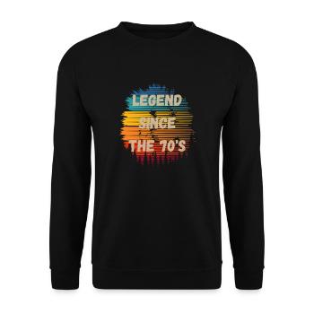 70's Legend - Unisex Sweatshirt - black - Front - Alina (178cm) & Michal (187cm)