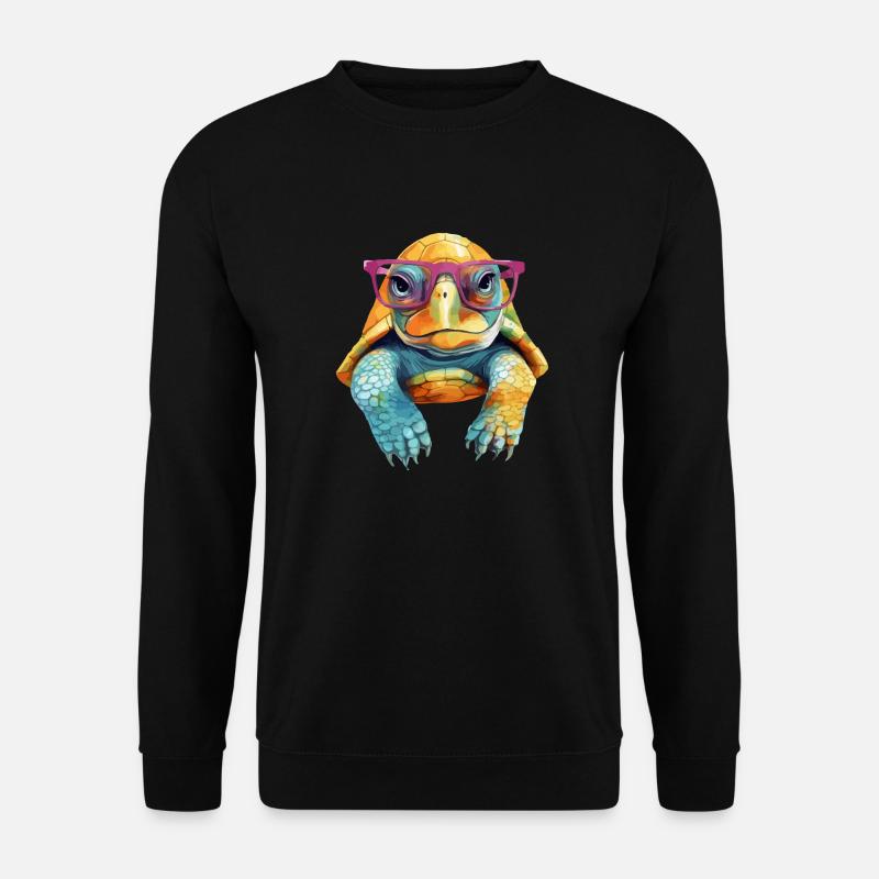 Mino the spectacled turtle - Unisex Sweatshirt - black