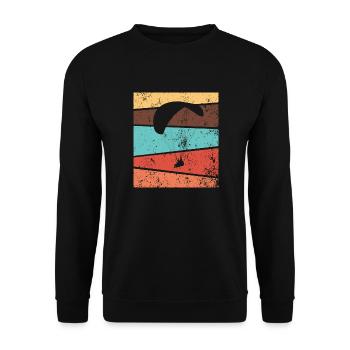 Parachute Retro Parachute Jumping - Unisex Sweatshirt - black - Front - Alina (178cm) & Michal (187cm)