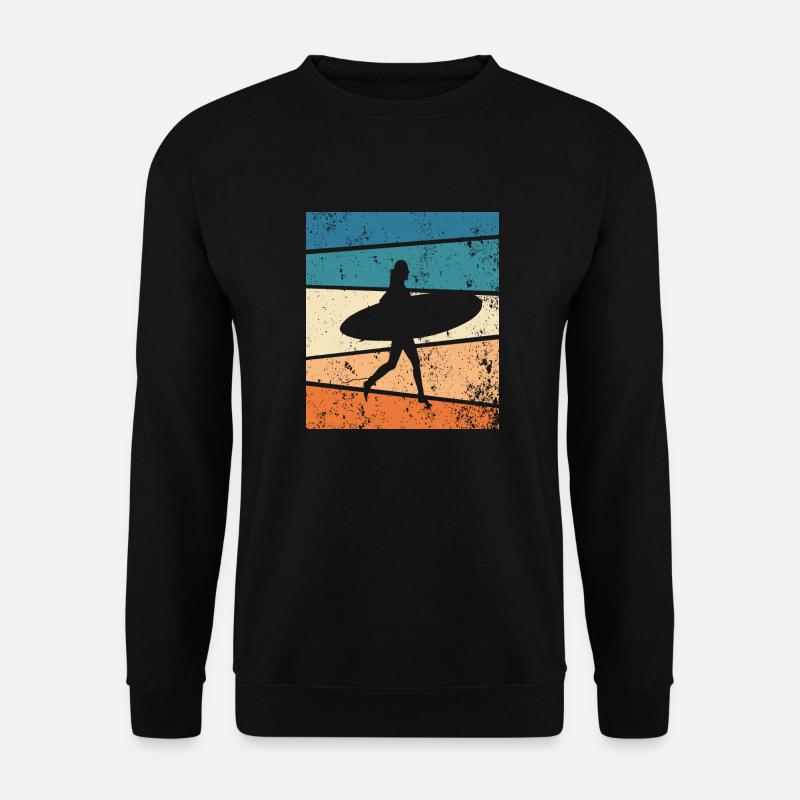 Surfing Surfer Retro Gift - Unisex Sweatshirt - black