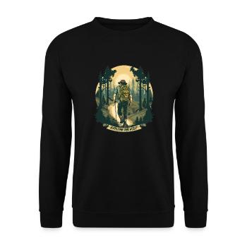 Randonnée en plein air Bushcraft Nature Lovers - Sweat-shirt Unisexe - noir - Devant - Alina (178cm) & Michal (187cm)