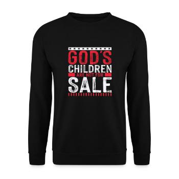 God´s Children are not for Sale - Unisex Pullover - Schwarz - Vorne - Alina (178cm) & Michal (187cm)