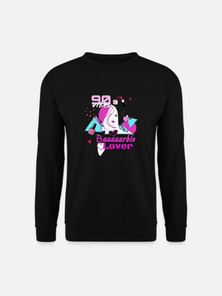 retro, 90's,90er, lover, baaarbie, beauty - Unisex Pullover - Schwarz