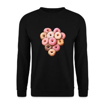 J’aime ... Beignets - Sweat-shirt Unisexe - noir - Devant - Alina (178cm) & Michal (187cm)
