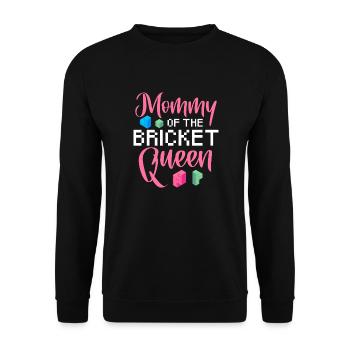 Mommy of the bricket queen - Unisex Pullover - Schwarz - Vorne - Alina (178cm) & Michal (187cm)