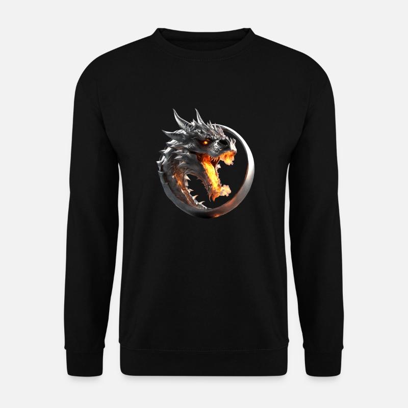Fire Dragon in the Ring - Unisex Sweatshirt - black