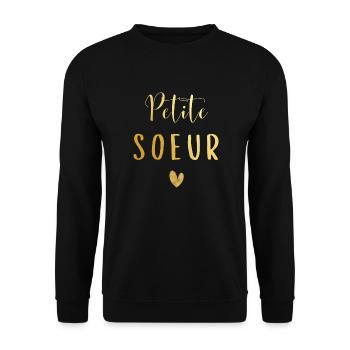 Petite sœur - Sweat-shirt Unisexe - noir - Devant - Alina (178cm) & Michal (187cm)