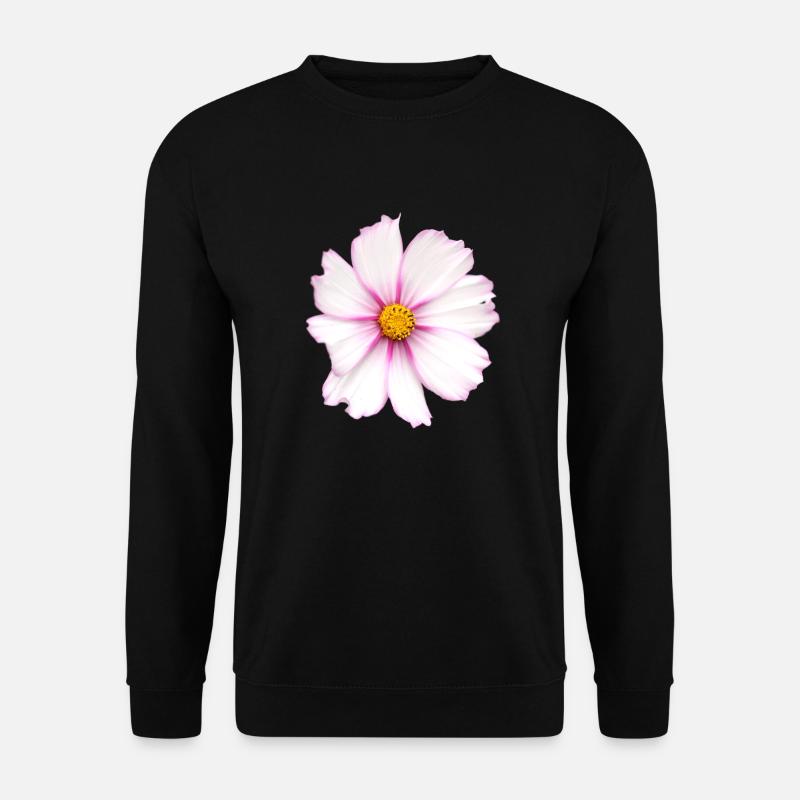 weiße Blume - Unisex Pullover - Schwarz