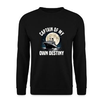 Captain Of My Own Destiny Cruise Ship Vacation - Unisex Sweatshirt - black - Front - Alina (178cm) & Michal (187cm)