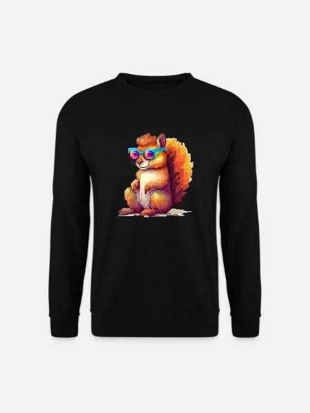 Pixulo das Eichhörnchen - Unisex Pullover - Schwarz