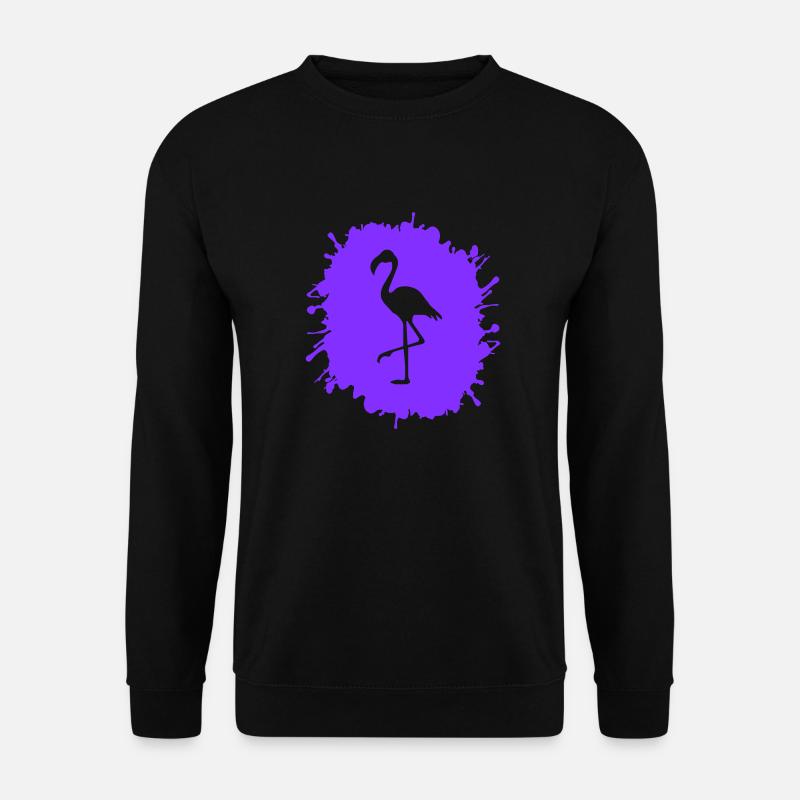 flamingo splatter - Unisex Pullover - Schwarz