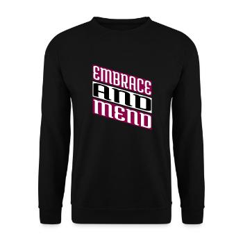 spiritual healing gift emotional healing - Unisex Sweatshirt - black - Front - Alina (178cm) & Michal (187cm)