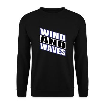 Freedom Liberation Joke Windsurfing Present Fun - Unisex Sweatshirt - black - Front - Alina (178cm) & Michal (187cm)