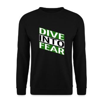 funny sayings bungee jumping courage mindset - Unisex Sweatshirt - black - Front - Alina (178cm) & Michal (187cm)