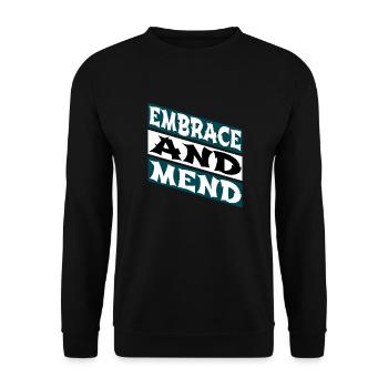 humor funny quote support awesome - Unisex Pullover - Schwarz - Vorne - Alina (178cm) & Michal (187cm)