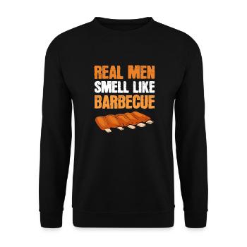 BBQ Grill King Grill Master Grill Tongs - Unisex Sweatshirt - black - Front - Alina (178cm) & Michal (187cm)