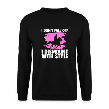 Pferdeliebhaber Reiten Reiten - Unisex Pullover - Schwarz - Vorne - Alina (178cm) & Michal (187cm)