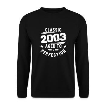 2003 Classic 2003 Vintage 2003 Anniversary Gift - Unisex Sweatshirt - black - Front - Alina (178cm) & Michal (187cm)