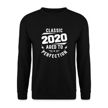 2020 Classic 2020 Jubiläumsgeschenk 2020 Jahrgang - Unisex Pullover - Schwarz - Vorne - Alina (178cm) & Michal (187cm)