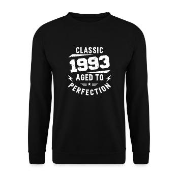 1993 Classic 1993 Vintage 1993 Anniversary Gift - Unisex Sweatshirt - black - Front - Alina (178cm) & Michal (187cm)