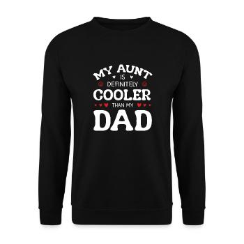 Coole Tante Lustige Familie - Unisex Pullover - Schwarz - Vorne - Alina (178cm) & Michal (187cm)