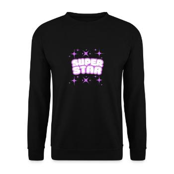 SUPER STAR - Unisex Sweatshirt - black - Front - Alina (178cm) & Michal (187cm)