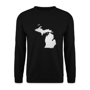 Michigan (United States) | real volleyball | Map - Unisex Sweatshirt - black - Front - Alina (178cm) & Michal (187cm)