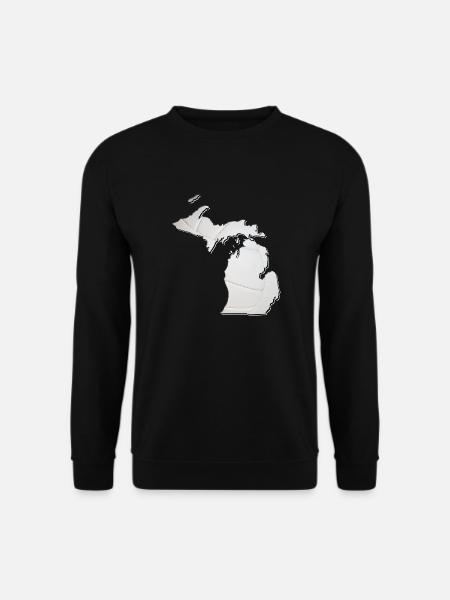 Michigan (USA) | echter Volleyball | Landkarte - Unisex Pullover - Schwarz