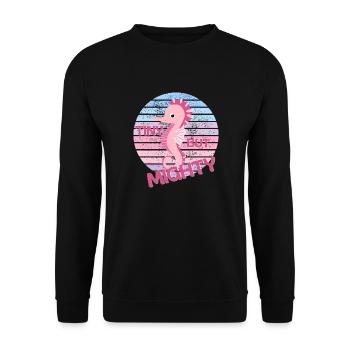 Seepferdchen - Unisex Pullover - Schwarz - Vorne - Alina (178cm) & Michal (187cm)
