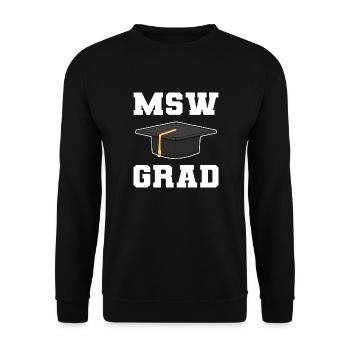 Master's Degree Graduation Ceremony - Unisex Sweatshirt - black - Front - Alina (178cm) & Michal (187cm)