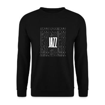 Jazz-Text-Logo - Unisex Pullover - Schwarz - Vorne - Alina (178cm) & Michal (187cm)